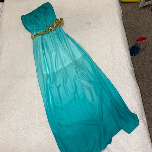 Ombré maxi slit dress - Picture 2 of 2